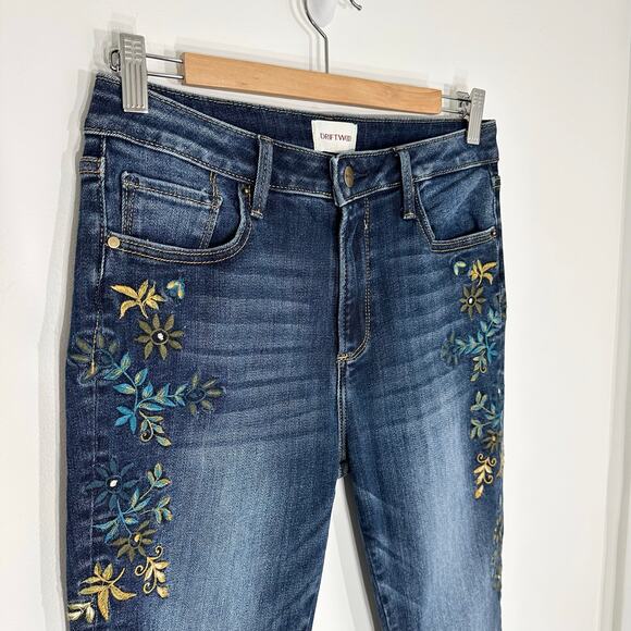 Sundance Driftwood Audrey Cassia Embroidered Floral Jeans | Dark Wash | SZ 28 - Picture 9 of 14